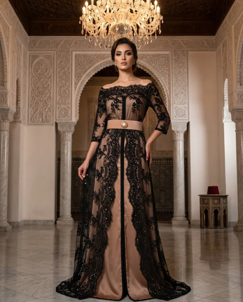 Caftan "Arij Al-Ghasaq", fait main à Fès, Caftanfes