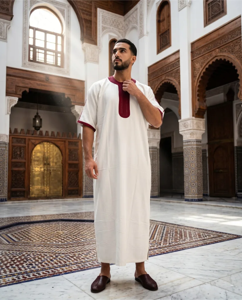 Gandoura "Asil Fès", fait main à Fès, Caftanfes