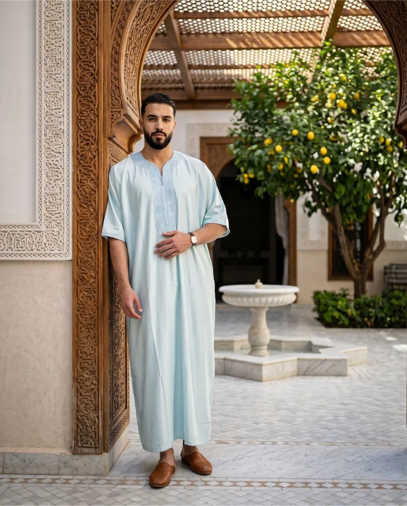 Gandoura "Nasma Fès", fait main à Fès, Caftanfes